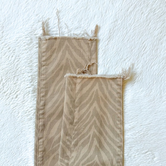 MOTHER The Looker Skinny Ankle Fray Cropped Sweet Stripes Stretch Jeans - Picture 5 of 11